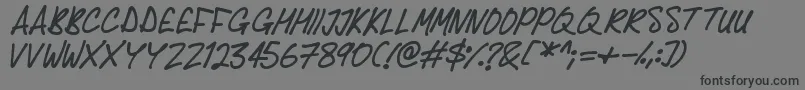 Delicious Scrawl Font – Black Fonts on Gray Background