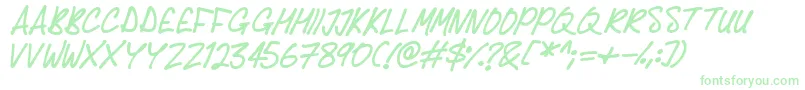 Delicious Scrawl Font – Green Fonts on White Background