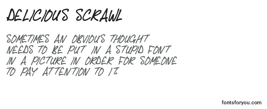 Review of the Delicious Scrawl (124796) Font