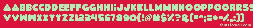 Delicious Font – Green Fonts on Red Background