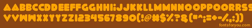 Delicious Font – Orange Fonts on Brown Background