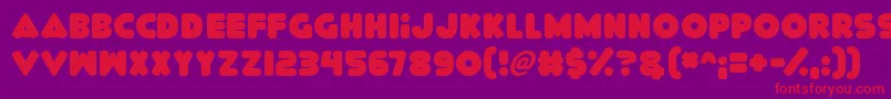 Delicious Font – Red Fonts on Purple Background