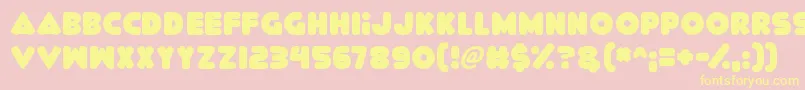 Delicious Font – Yellow Fonts on Pink Background