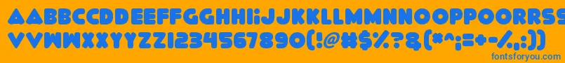 Delicious Font – Blue Fonts on Orange Background