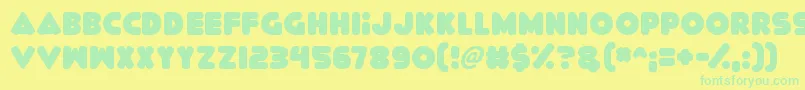Delicious Font – Green Fonts on Yellow Background