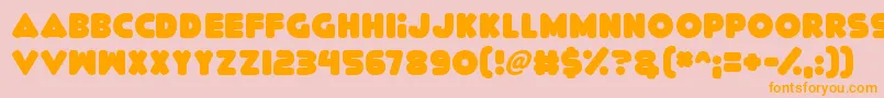 Delicious Font – Orange Fonts on Pink Background