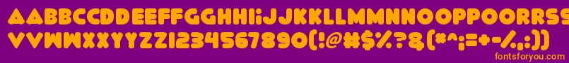 Delicious Font – Orange Fonts on Purple Background