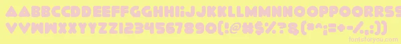 Delicious Font – Pink Fonts on Yellow Background