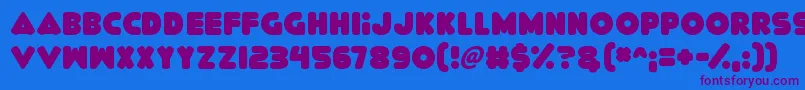 Delicious Font – Purple Fonts on Blue Background