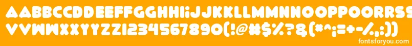 Delicious Font – White Fonts on Orange Background