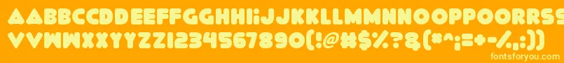 Police Delicious – polices jaunes sur fond orange