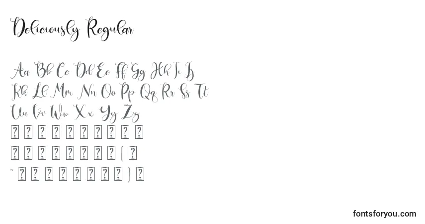 Deliciously Regular Font – alphabet, numbers, special characters