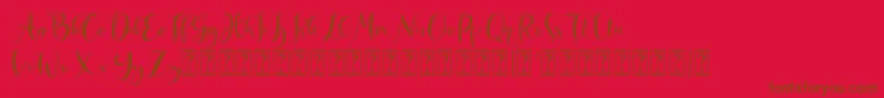 Police Deliciously Regular – polices brunes sur fond rouge