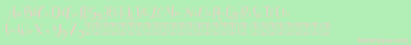 Deliciously Regular Font – Pink Fonts on Green Background