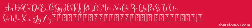 Deliciously Regular Font – Pink Fonts on Red Background