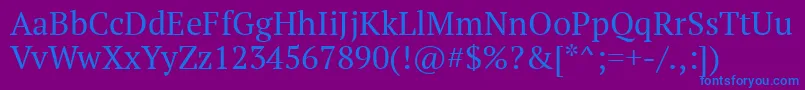 Ptf55f Font – Blue Fonts on Purple Background