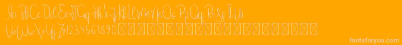 Шрифт DeliciousYellow PersonalUse – розовые шрифты на оранжевом фоне