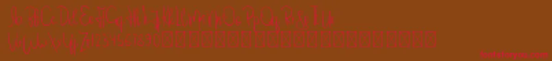 DeliciousYellow PersonalUse Font – Red Fonts on Brown Background