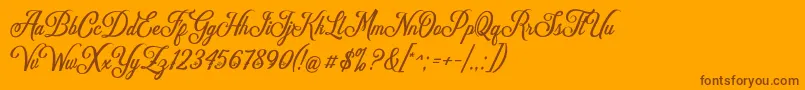 Delighter Font – Brown Fonts on Orange Background