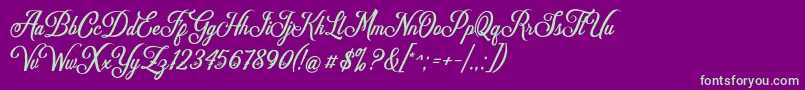 Delighter Font – Green Fonts on Purple Background
