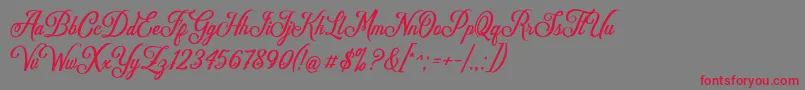 Delighter Font – Red Fonts on Gray Background
