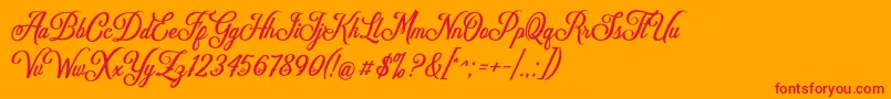 Delighter Font – Red Fonts on Orange Background