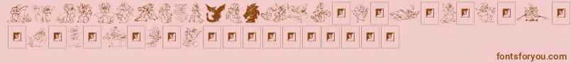Delightful Lil Dragons Font – Brown Fonts on Pink Background