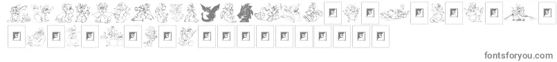 Czcionka Delightful Lil Dragons – szare czcionki