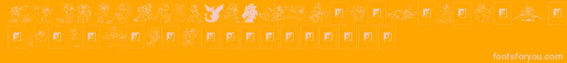 Delightful Lil Dragons Font – Pink Fonts on Orange Background