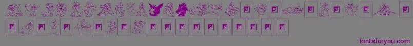 Delightful Lil Dragons-Schriftart – Violette Schriften auf grauem Hintergrund