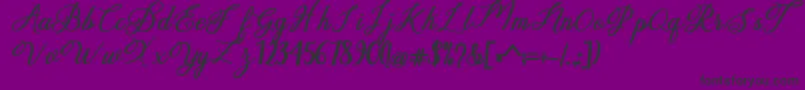 delightful-Schriftart – Schwarze Schriften auf violettem Hintergrund