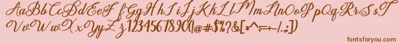 delightful Font – Brown Fonts on Pink Background