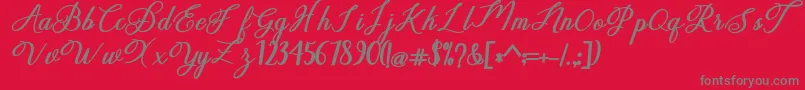 delightful Font – Gray Fonts on Red Background