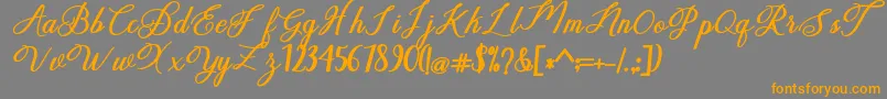 delightful Font – Orange Fonts on Gray Background