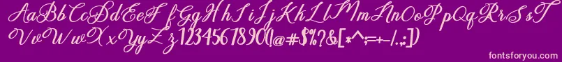delightful Font – Pink Fonts on Purple Background