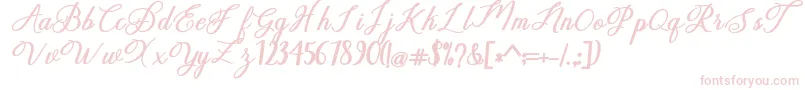 delightful Font – Pink Fonts on White Background