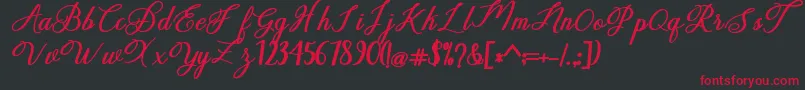delightful Font – Red Fonts on Black Background