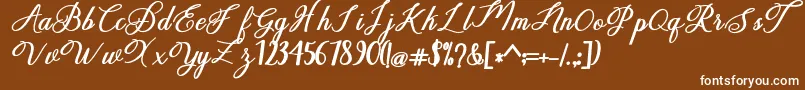 delightful Font – White Fonts on Brown Background