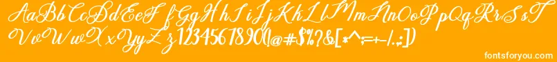 delightful Font – White Fonts on Orange Background