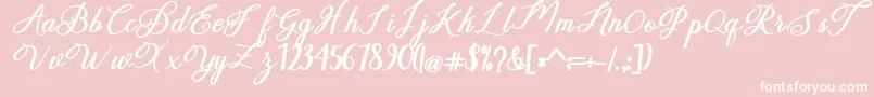 delightful Font – White Fonts on Pink Background