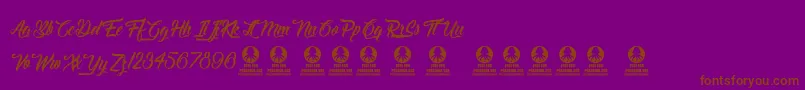 Delightful Font – Brown Fonts on Purple Background