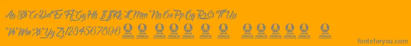 Delightful Font – Gray Fonts on Orange Background