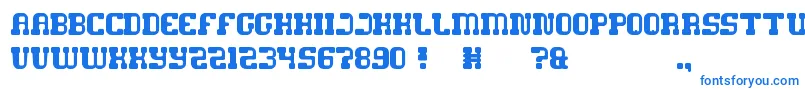 Czcionka GameRobot – niebieskie czcionki na białym tle