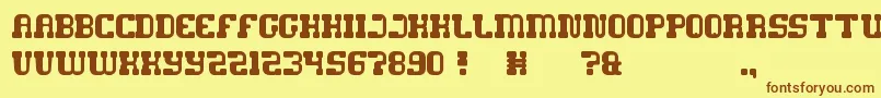 GameRobot Font – Brown Fonts on Yellow Background