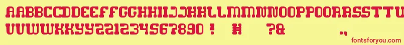 GameRobot Font – Red Fonts on Yellow Background