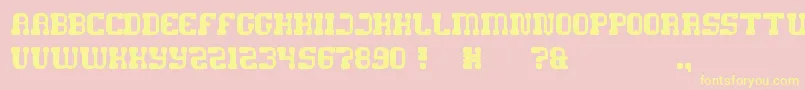 GameRobot Font – Yellow Fonts on Pink Background