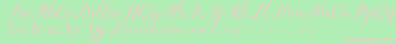 Delima Font – Pink Fonts on Green Background