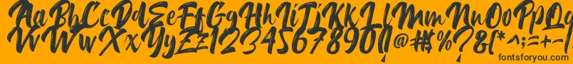 Шрифт Delimax – чёрные шрифты на оранжевом фоне