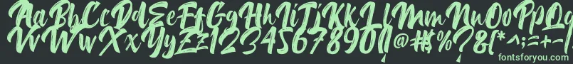 Delimax Font – Green Fonts on Black Background