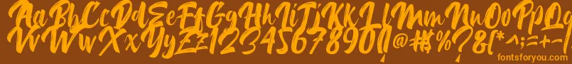 Шрифт Delimax – оранжевые шрифты на коричневом фоне